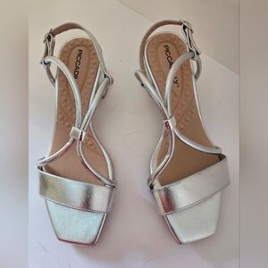 Silver Metallic sandals